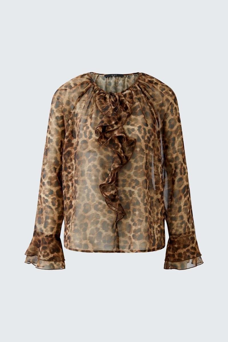 Oui Blouse 0087628 Bruin 2