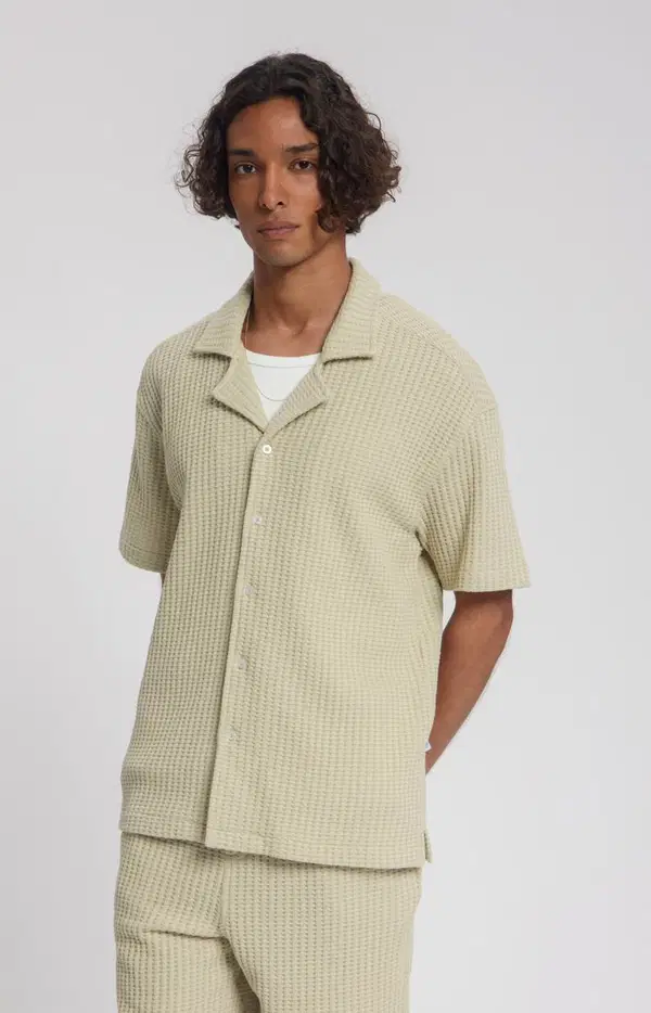 Law of the Sea Overhemd Flowen Structured Resort Beige 1