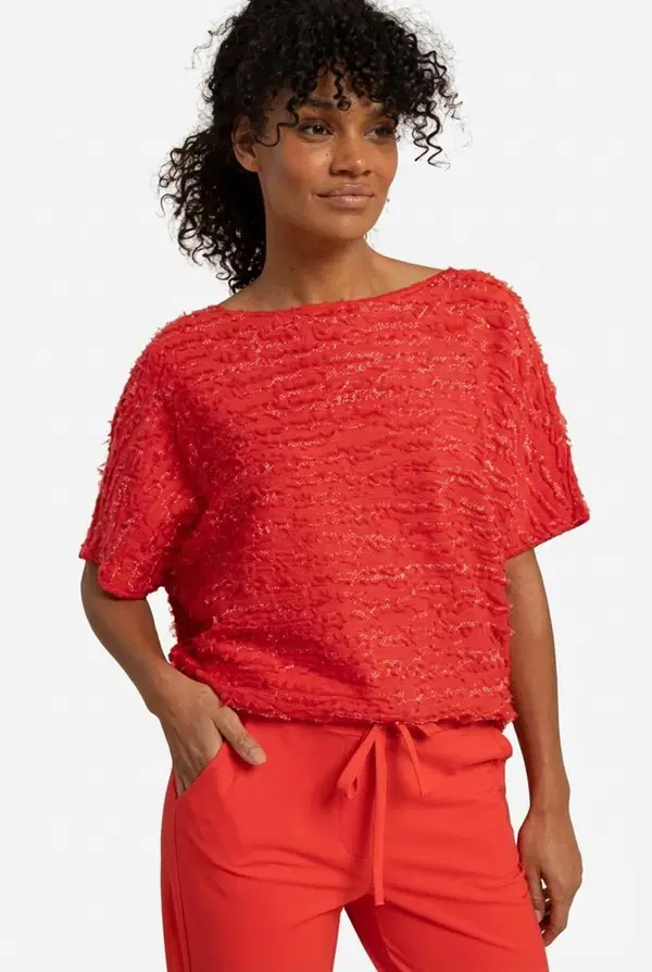 Studio Anneloes Blouse Lenti Fringe Rood 1