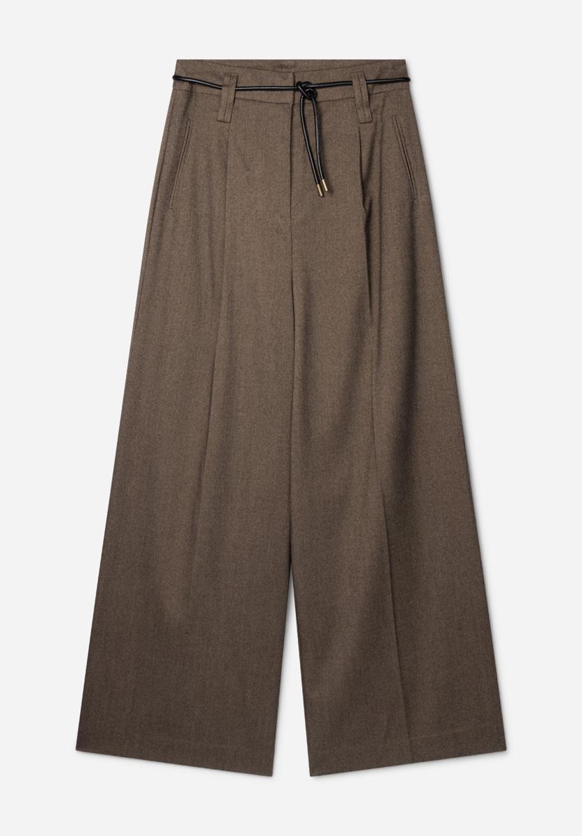 Aaiko Pantalon HAILEY TWEED VIS Bruin 1