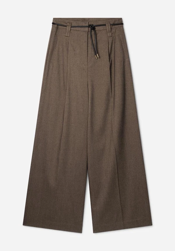 Aaiko Pantalon HAILEY TWEED VIS Bruin 1