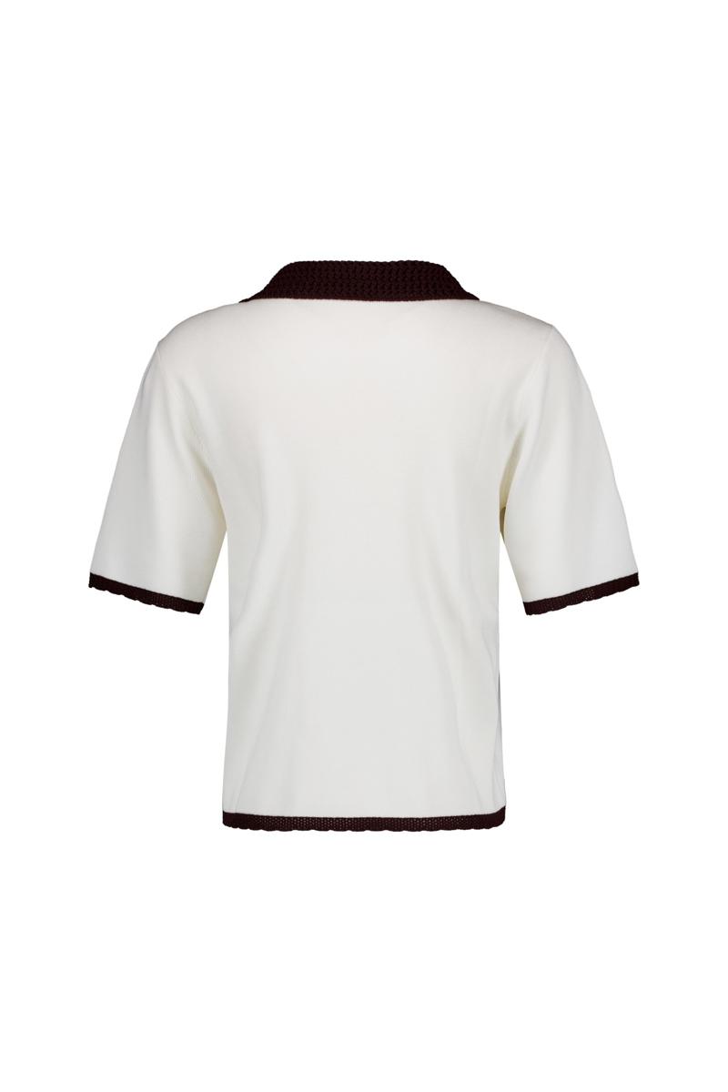 Studio Anneloes Trui Jemy crochet polo Off-White 2