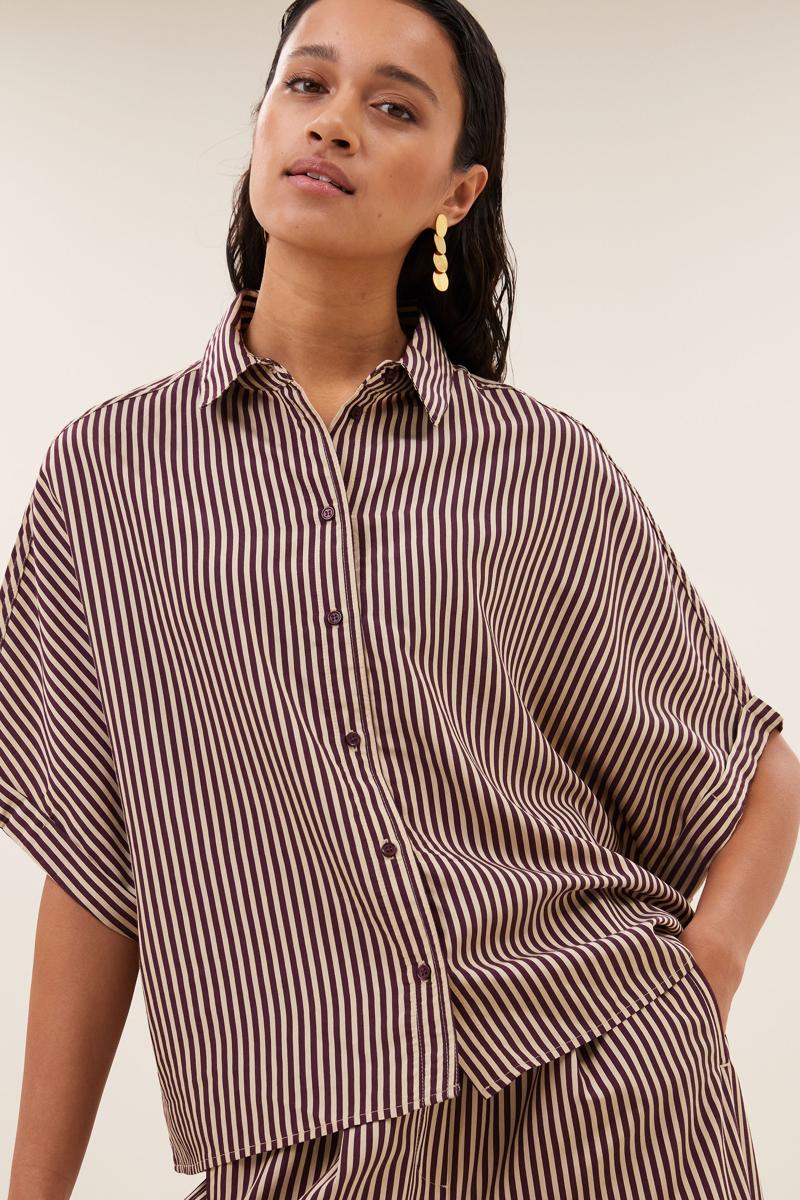 By-Bar Blouse Sunny Stripe Rood 1