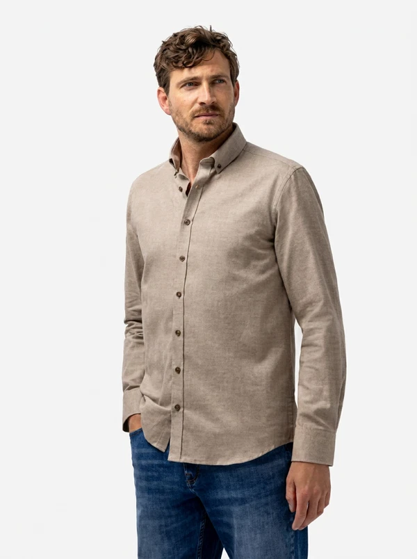 State of Art Overhemd 211-26210 Taupe 1