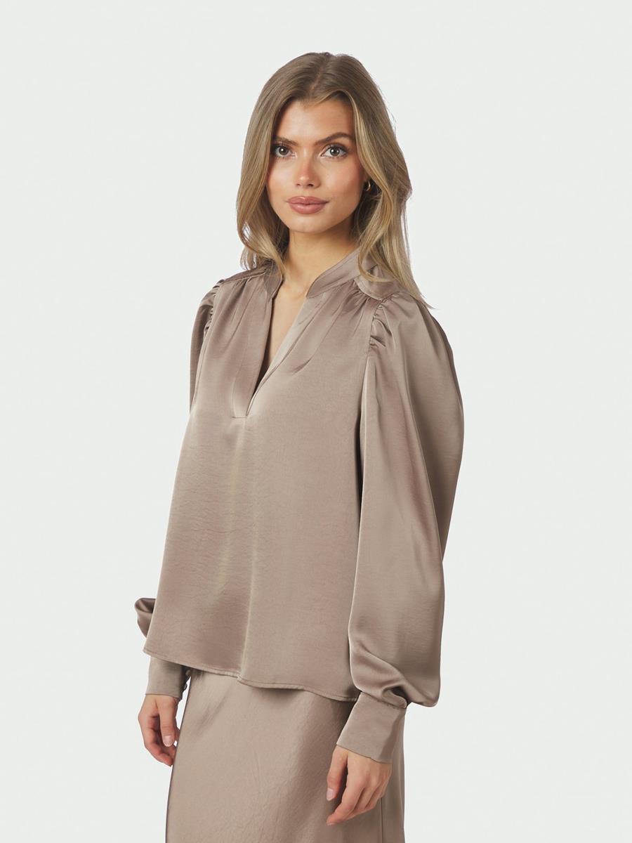 Neo Noir Blouse Rosslyn Taupe 1