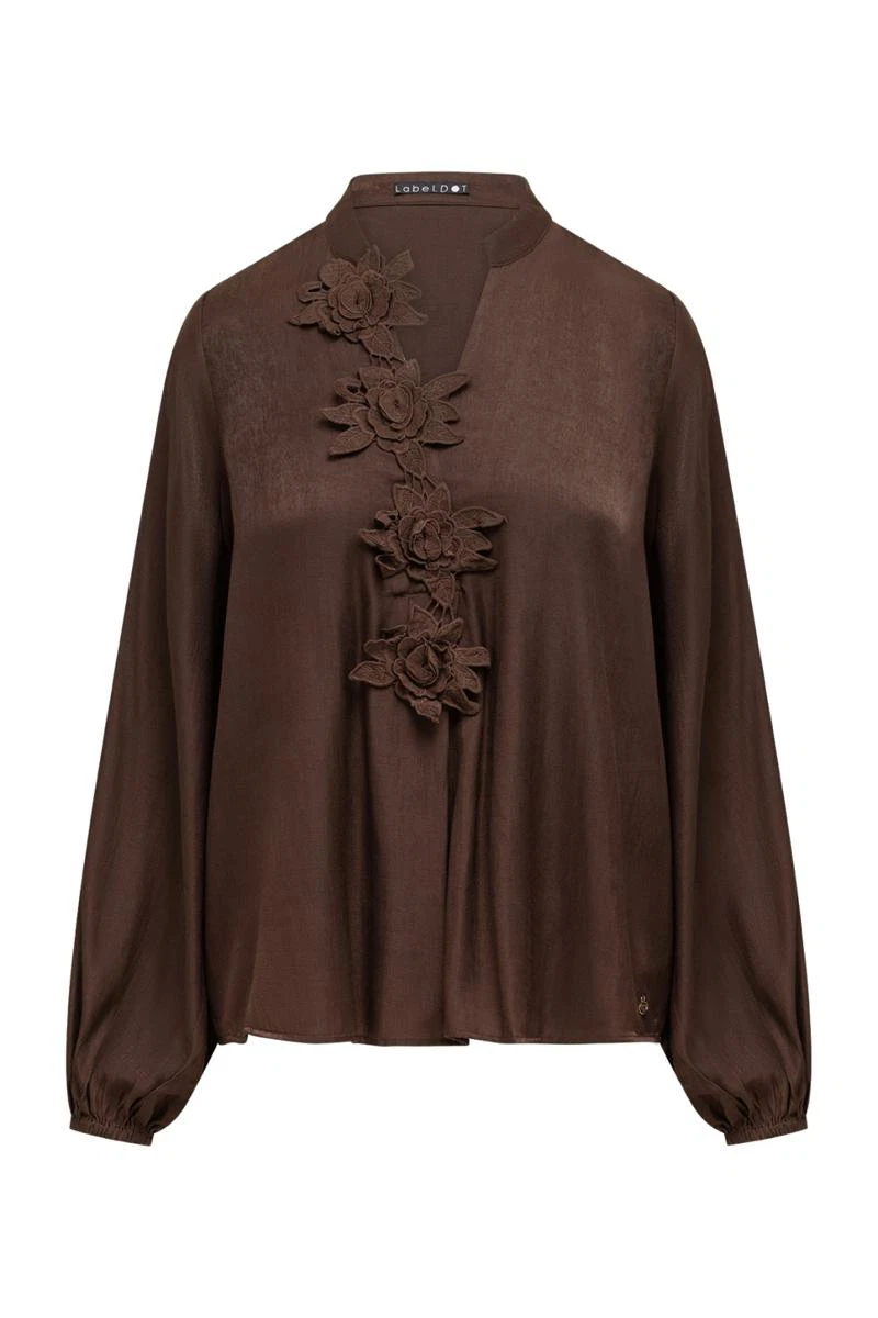 Label DOT Blouse 2621042 Bruin 3