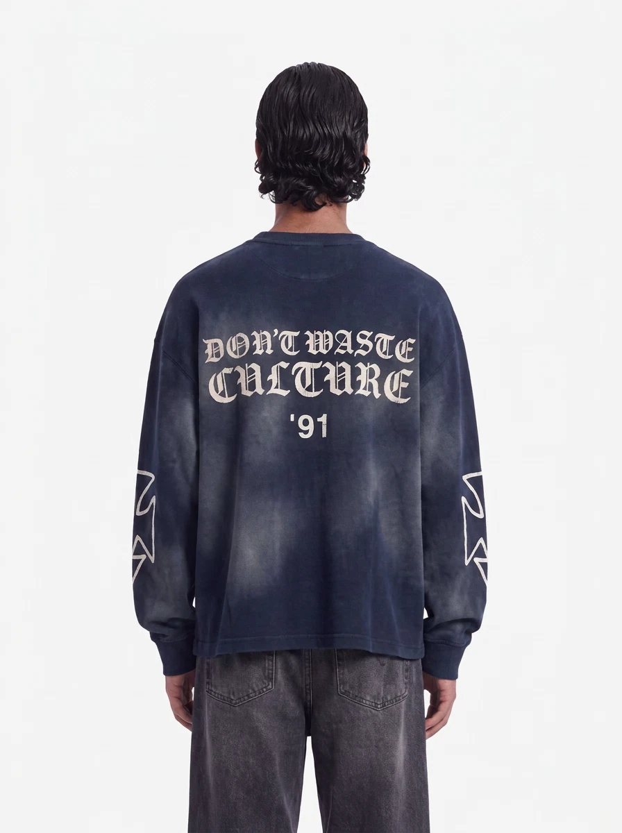 Don't waste culture Sweater Romiya Blauw 1