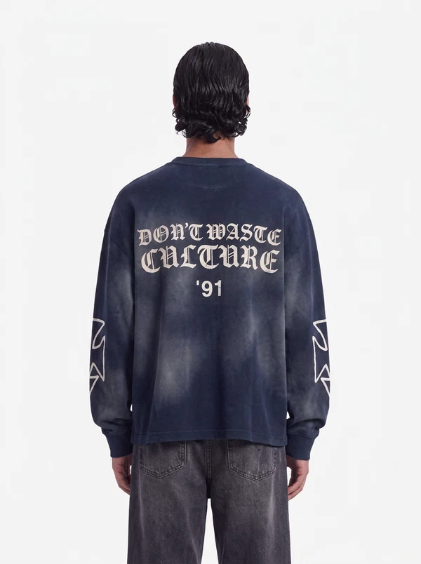 Don't waste culture Sweater Romiya Blauw 1