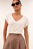 By-Bar T-Shirt Momi Linnen Top Off-White 3