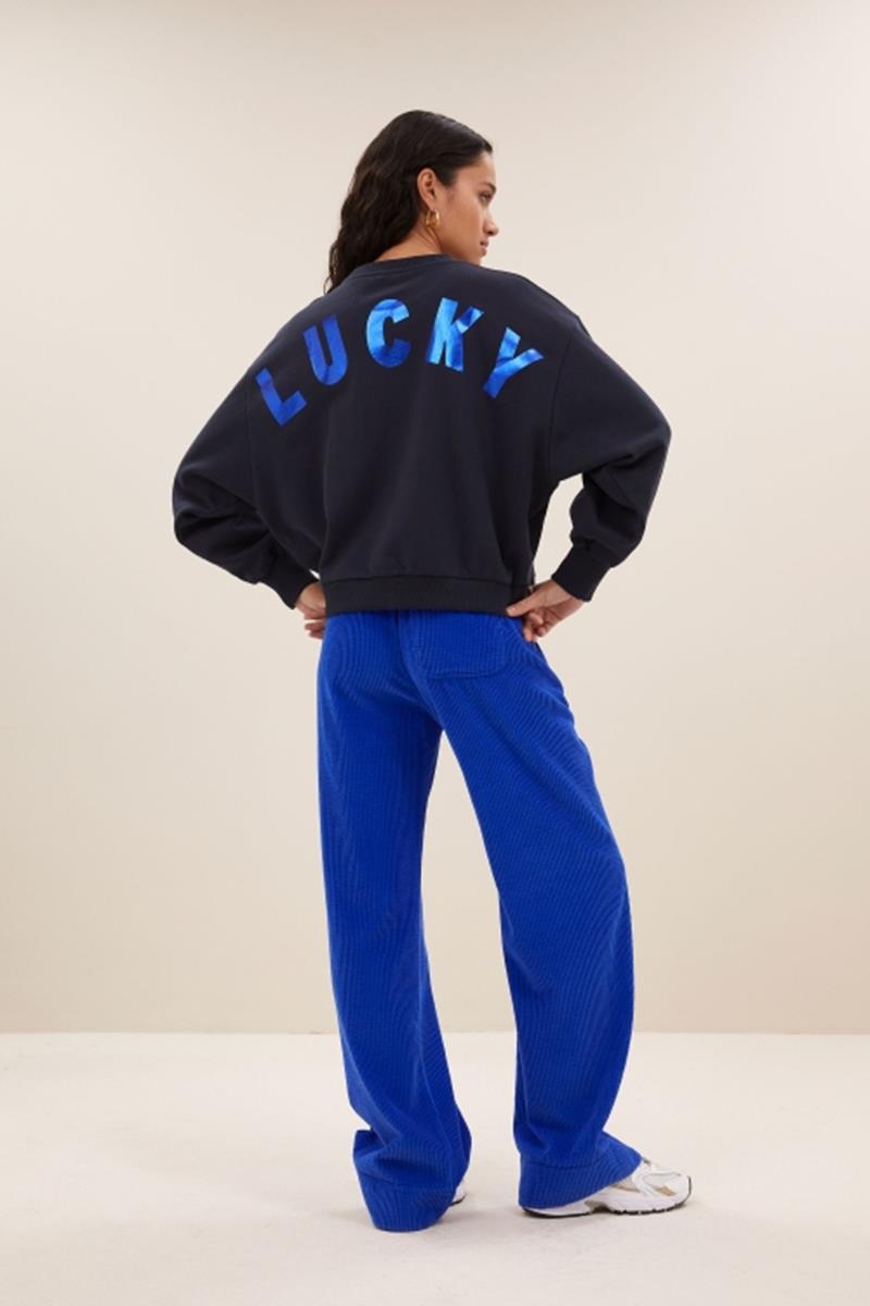 By-Bar Sweater Bibi Lucky Curve Blauw 1