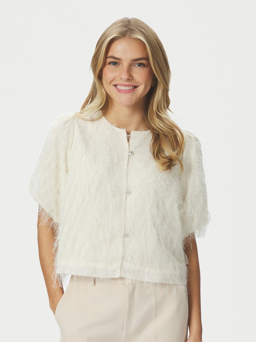 Neo Noir Blouse Aisa Frilly Off-White 1