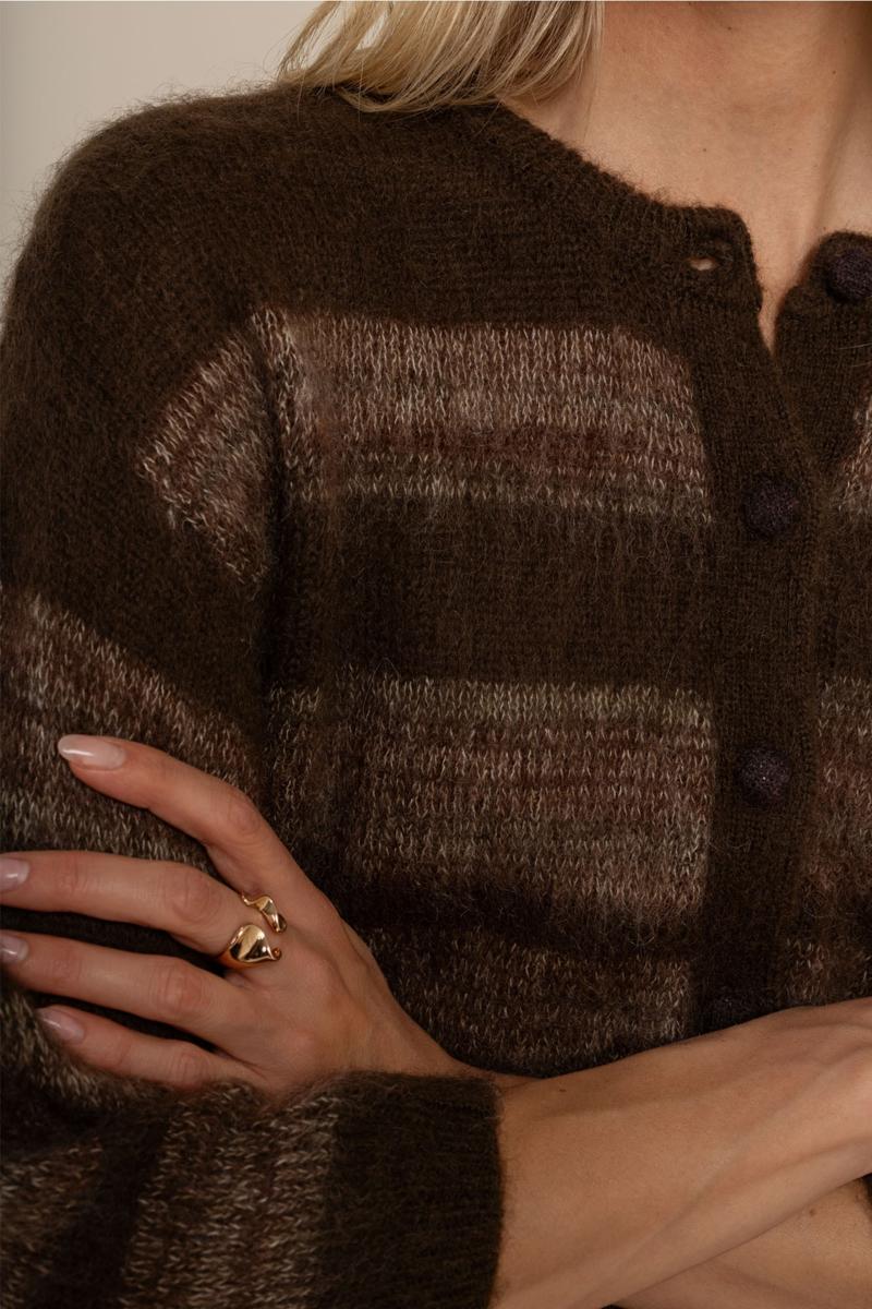 Studio Anneloes Vest Bibi ssl stripe c Bruin 4