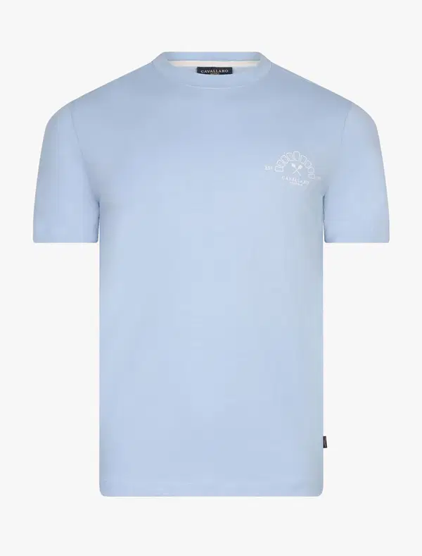 Cavallaro T-Shirt Don Prosciuto Blauw 1