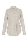 Studio Anneloes Blouse Bodil Faux Leather Off-White 2