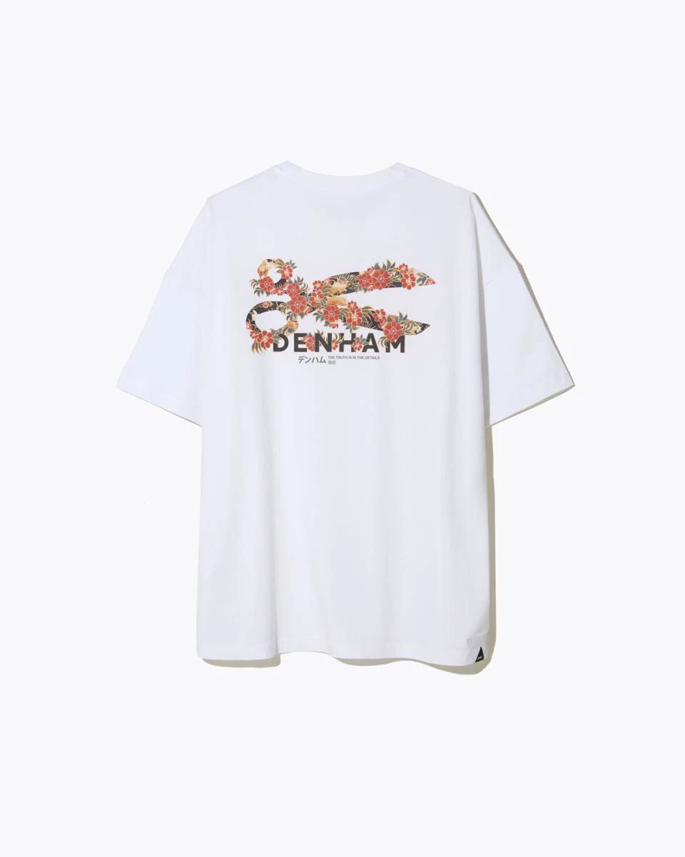 Denham T-Shirt Flowy Wit 4