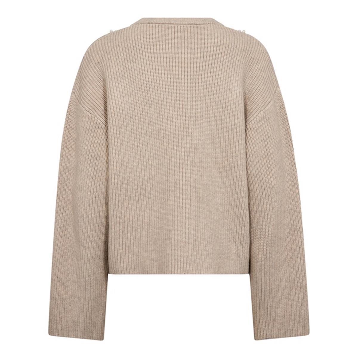 Co'Couture Trui Row Pearl Beige 4