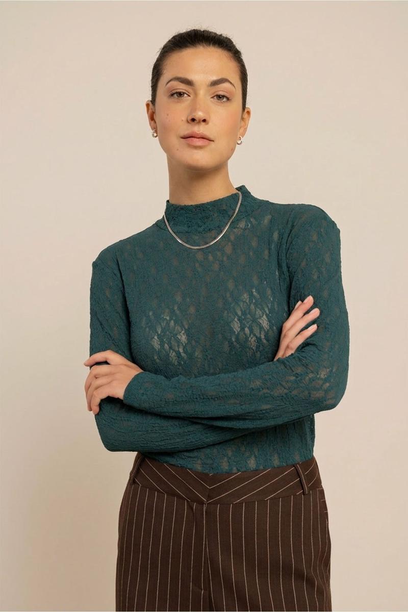 Studio Anneloes Longsleeve Reagan Lace Groen 1