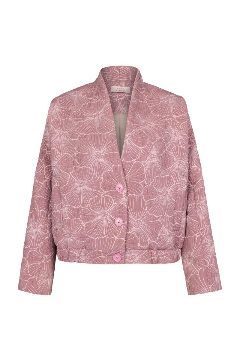 Studio Anneloes Blazer Estella jacquard Roze 1