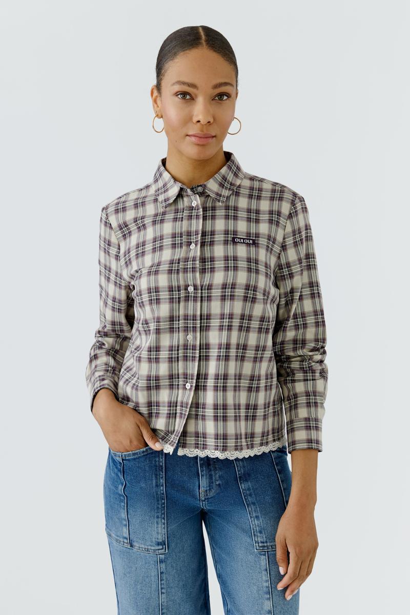 Oui Blouse 0100416 Bruin 1