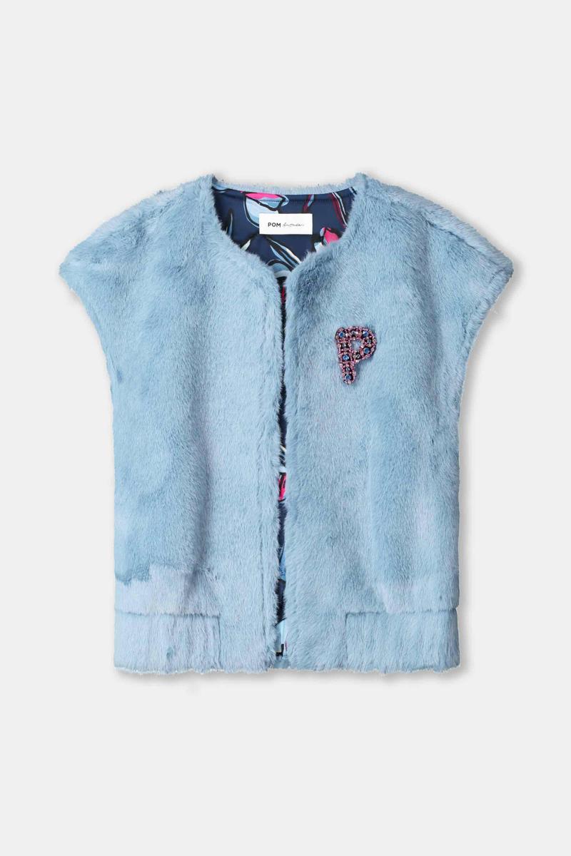 POM Amsterdam Gilet SP9368 Blauw 3