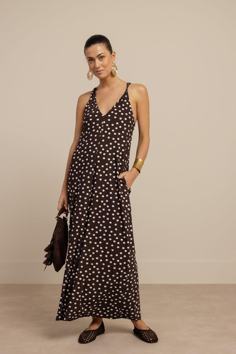 Studio Anneloes Jurk Norah 2way dot dr Bruin 3