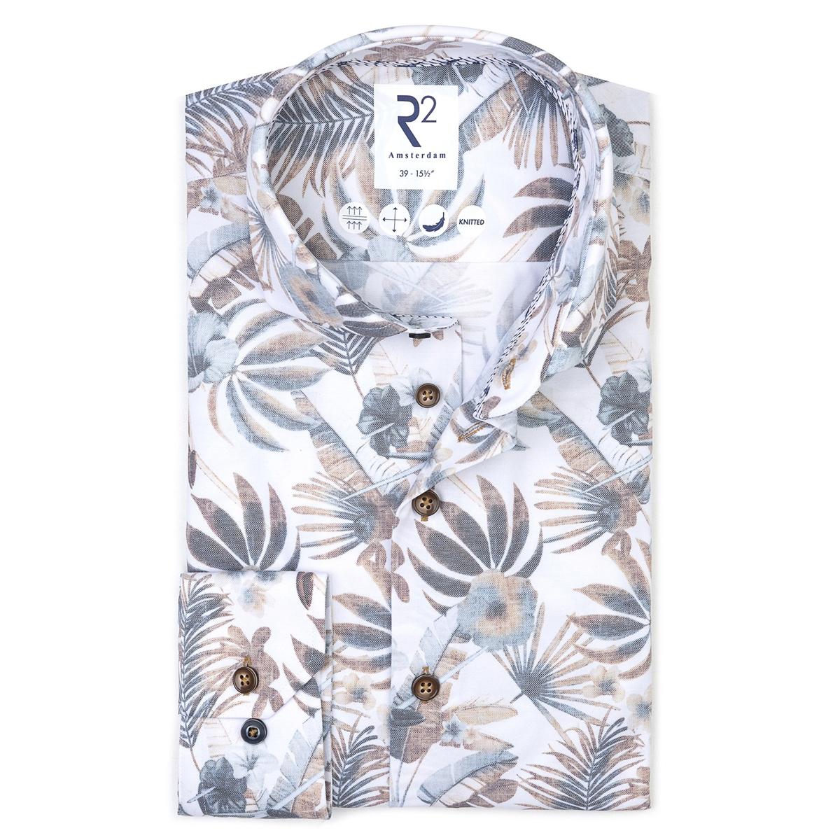 R2 Amsterdam Overhemd 132.WSP.059 Beige 1