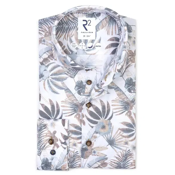 R2 Amsterdam Overhemd 132.WSP.059 Beige 1