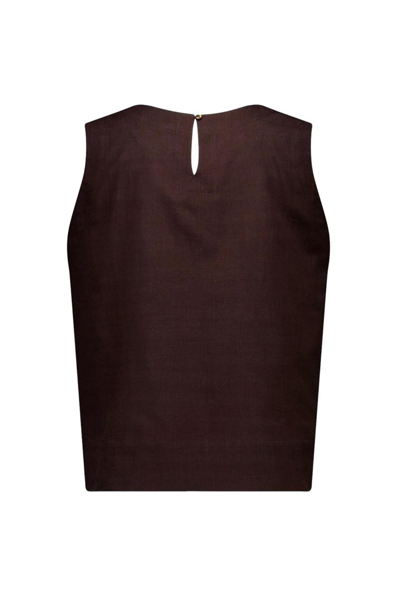 Studio Anneloes Top Gilian linen top Bruin 2