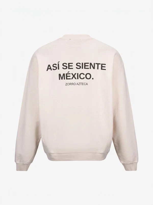 Zorro Azteca Sweater Asi se siente Mexico Off-White 1