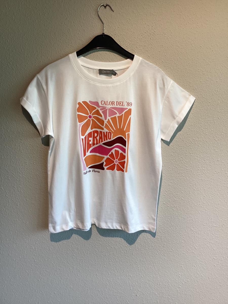 Geisha T-Shirt 62355-24 Off-White 2