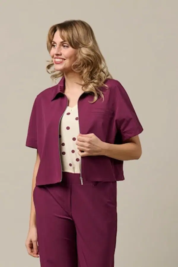 &Co Woman Blazer Peike Paars 1