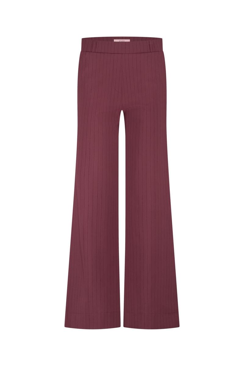 Studio Anneloes Pantalon Luz stripe trouse Rood 2