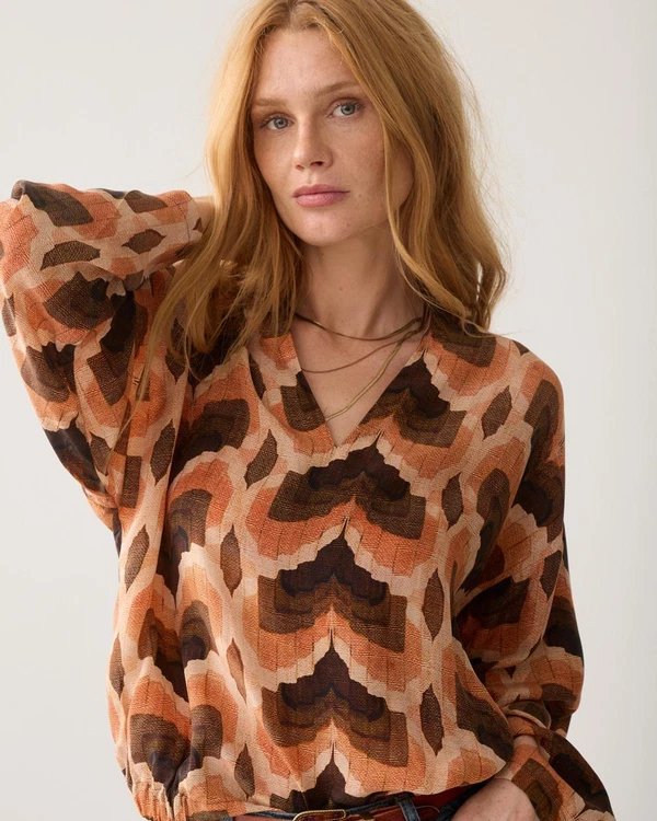 Summum Blouse 2s3549-12498 Bruin 1