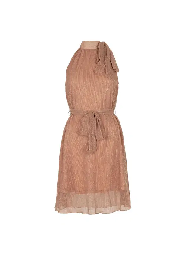 Freebird Jurk Divya F-Jer-Pliss Brons 1