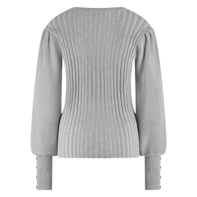 NUKUS Trui Mulberry Lurex Grijs 1
