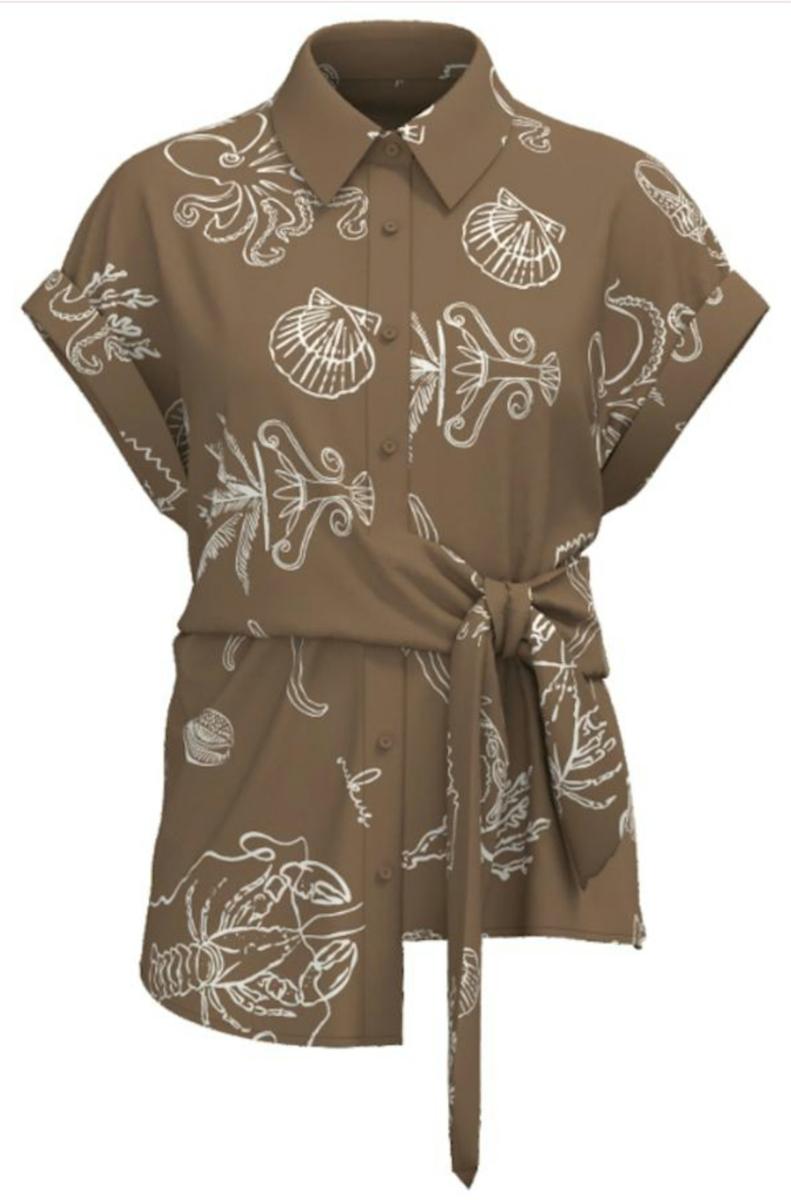 NUKUS Blouse NKS01187 Taupe 2