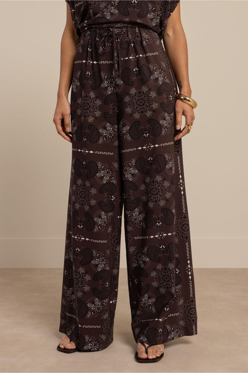 Studio Anneloes Pantalon Grace paisley tro Bruin 4