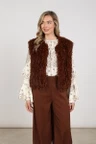 NUKUS Gilet NKF08026 Bruin 3