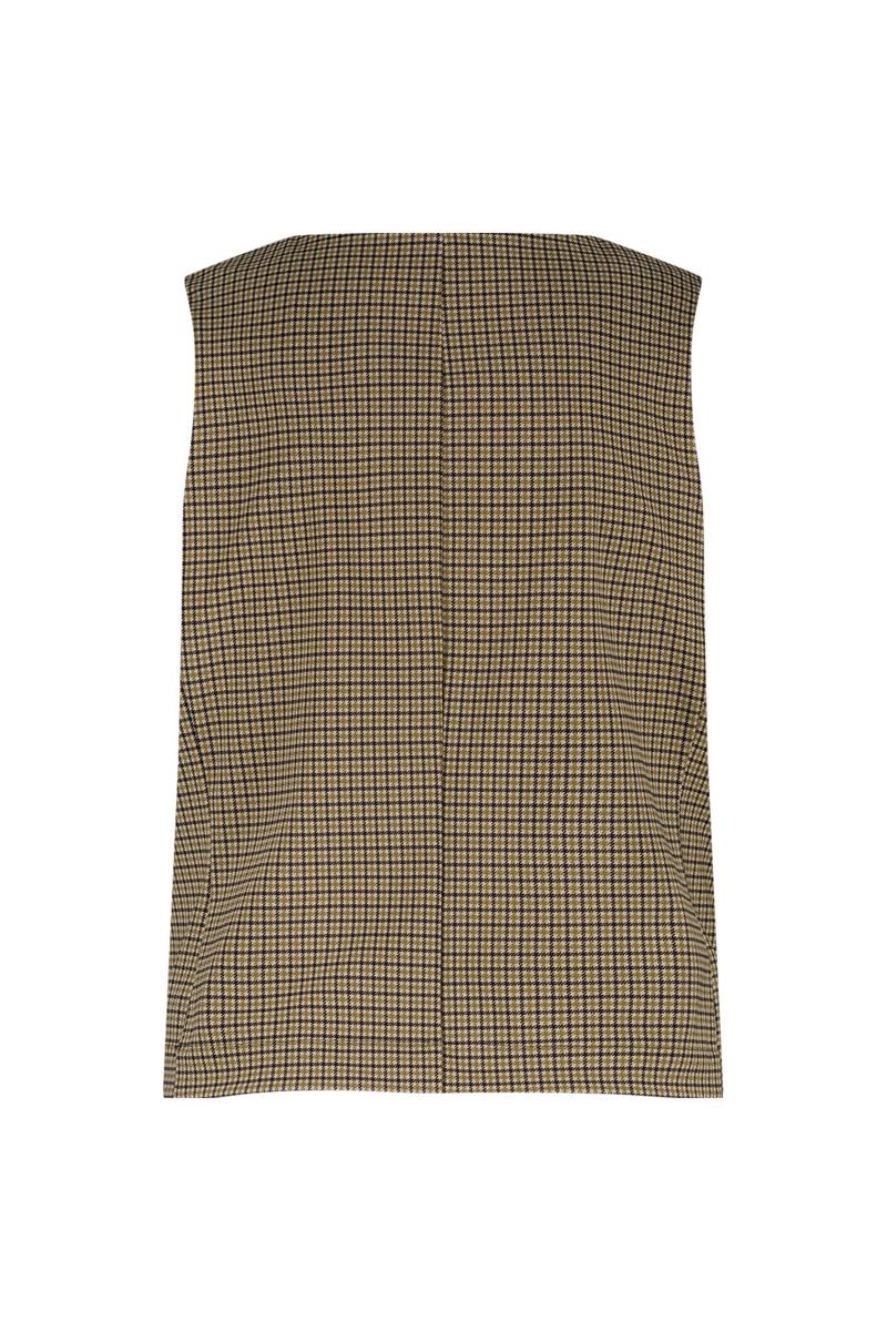 Studio Anneloes Gilet Fie check gilet Bruin 3