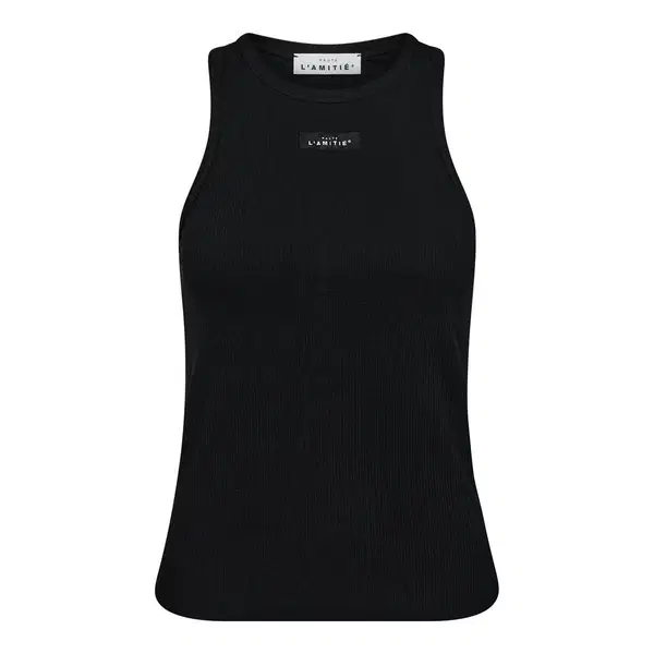 Haute L'Amitié Top Rib Tank Zwart 1