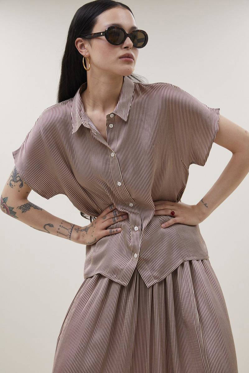 By-Bar Blouse Karly Stripe Rood 1