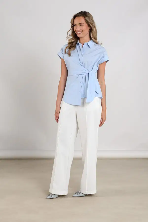 NUKUS Blouse Aneta Blauw 1