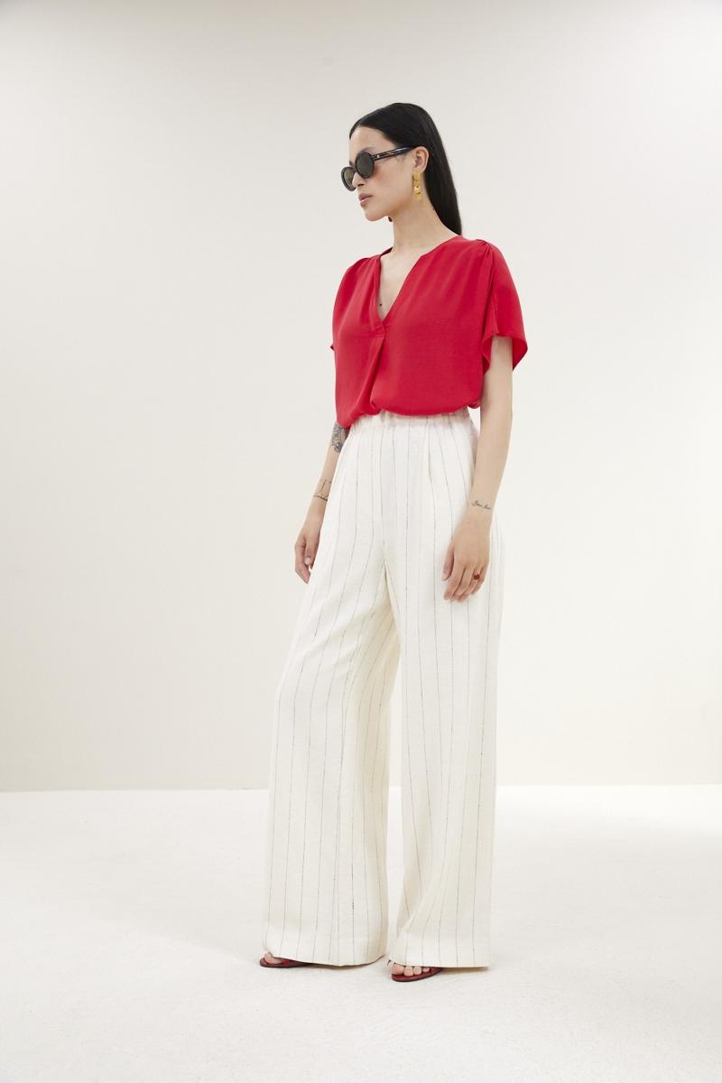 By-Bar Pantalon Benji Pinstripe P Zwart 3