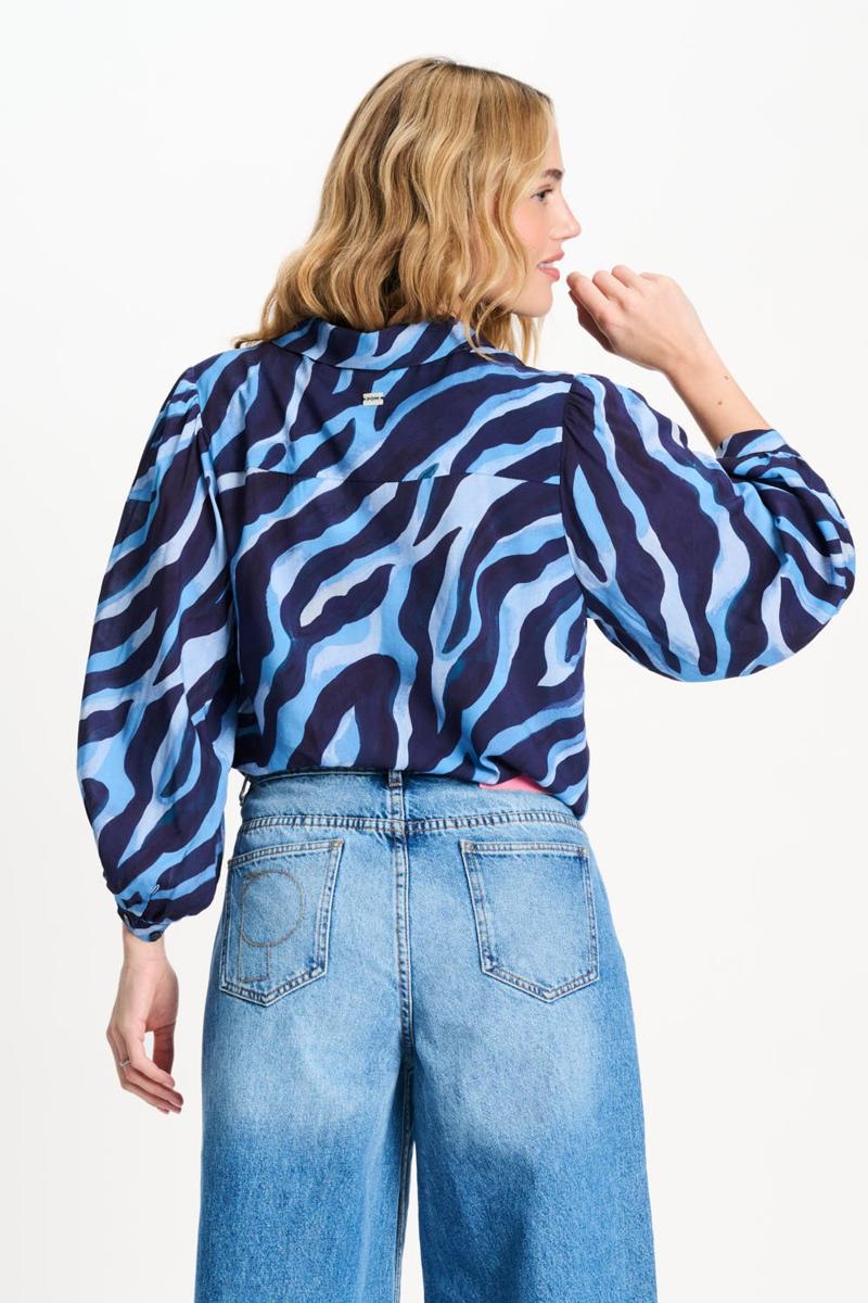 POM Amsterdam Blouse SP9502 Blauw 3