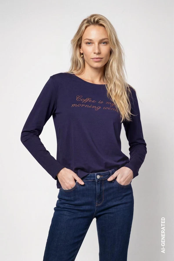 Monari Longsleeve 810472 Blauw 1