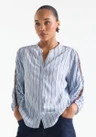 Jansen Amsterdam Blouse LEAH W26 Blauw 4