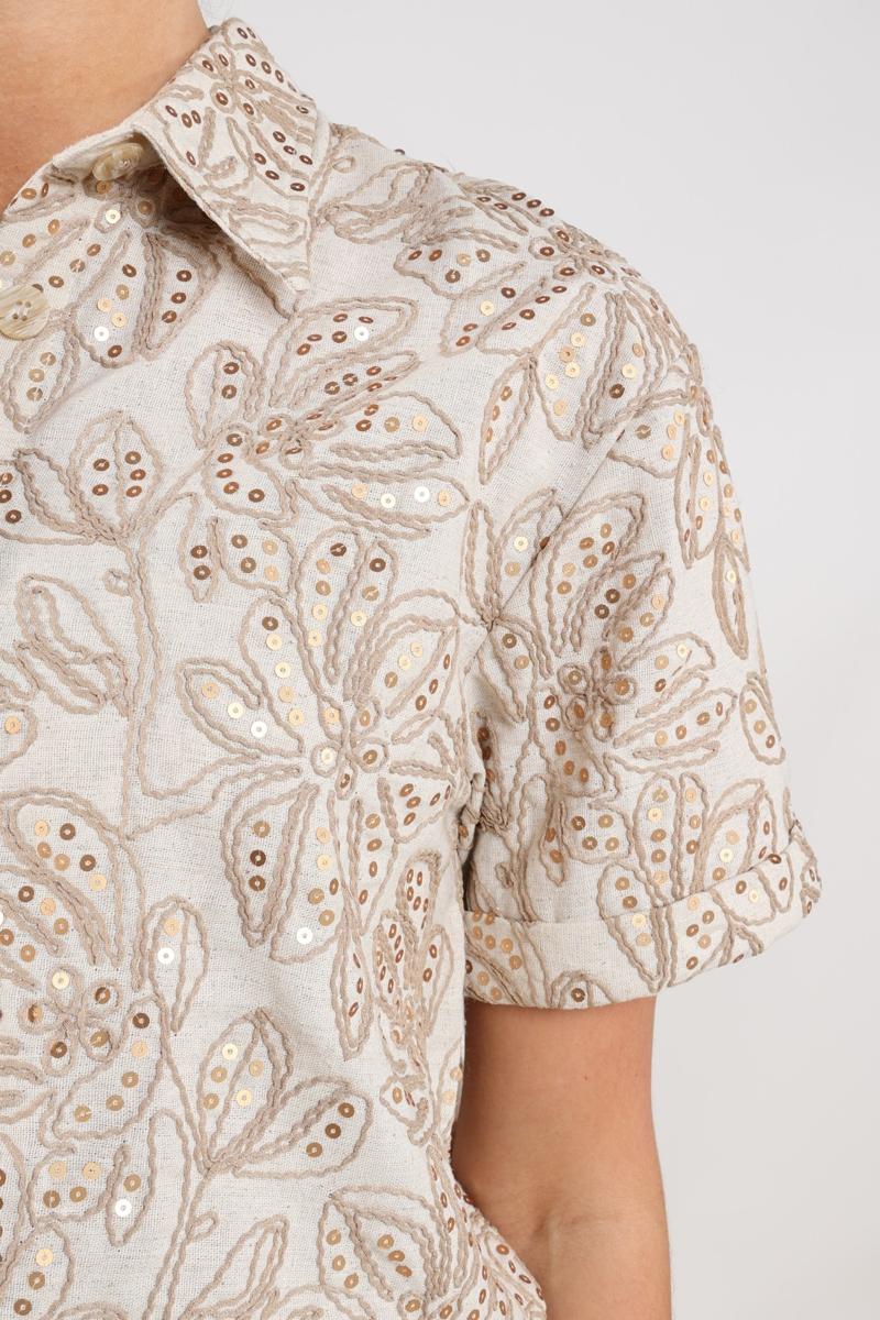 NUKUS Blouse Leonora Beige 5