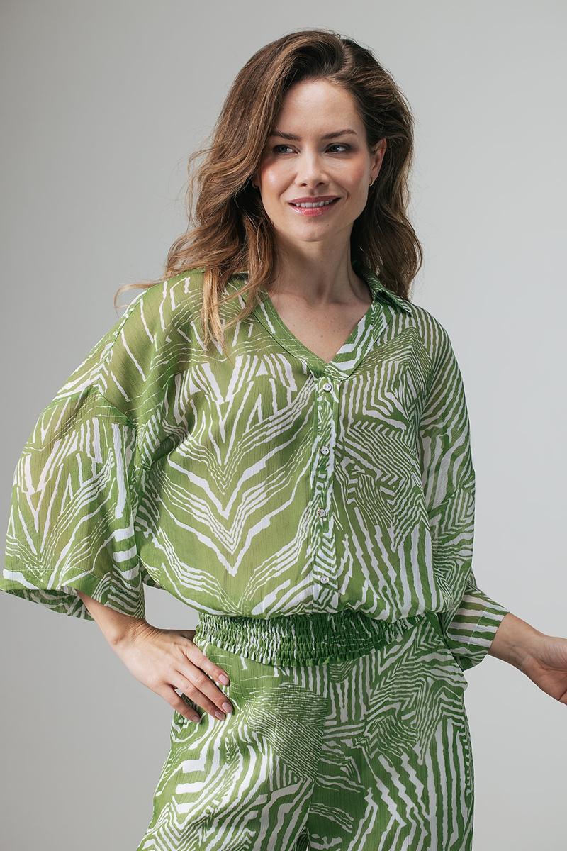 Label DOT Blouse 2611033 Groen 2