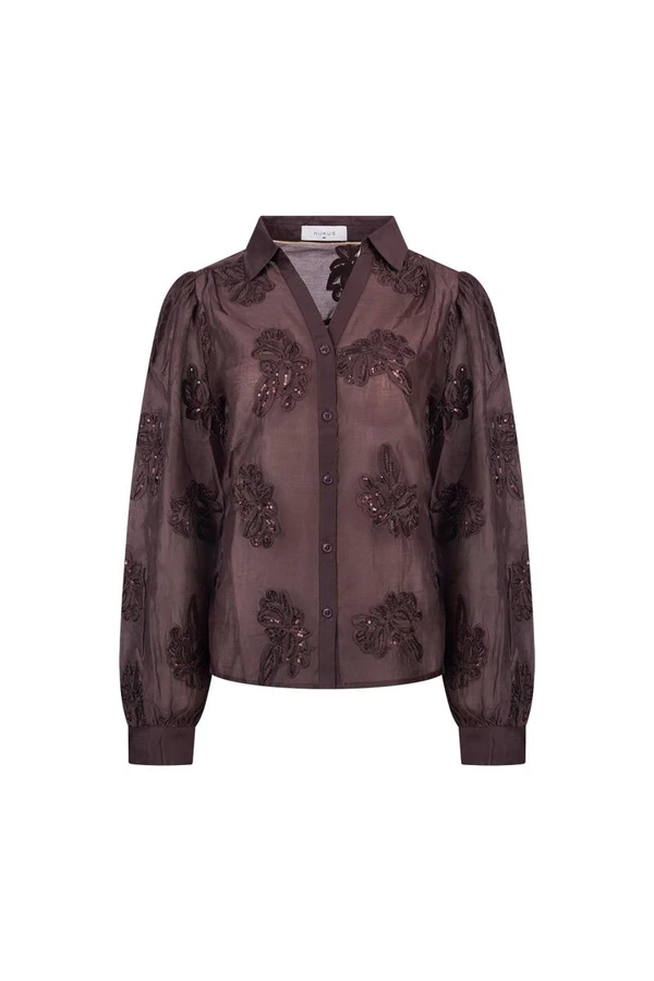 NUKUS Blouse NKF02156 Bruin 1