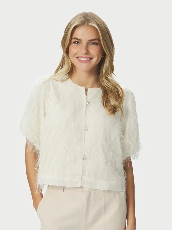 Neo Noir Blouse Aisa Frilly Off-White 1